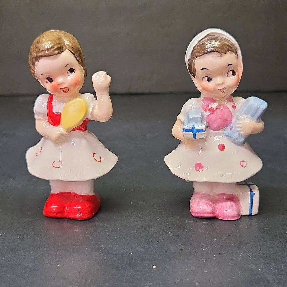 VTG JAPAN UCAGCO 1950s Ceramic Figurine Girls